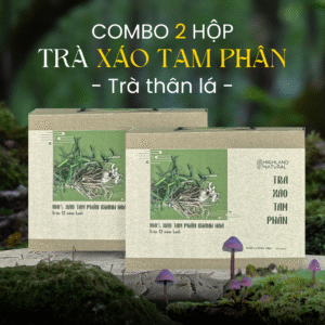 [COMBO 2 HỘP] Trà thân, lá xáo tam phân 100G