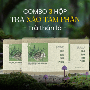 [COMBO 3 HỘP] Trà thân, lá xáo tam phân 100G