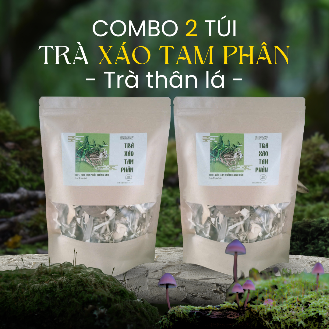 [COMBO 2 TÚI] Trà thân, lá xáo tam phân 200G